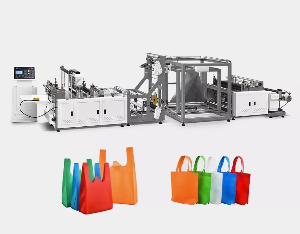Máquina de bolsas no tejidas